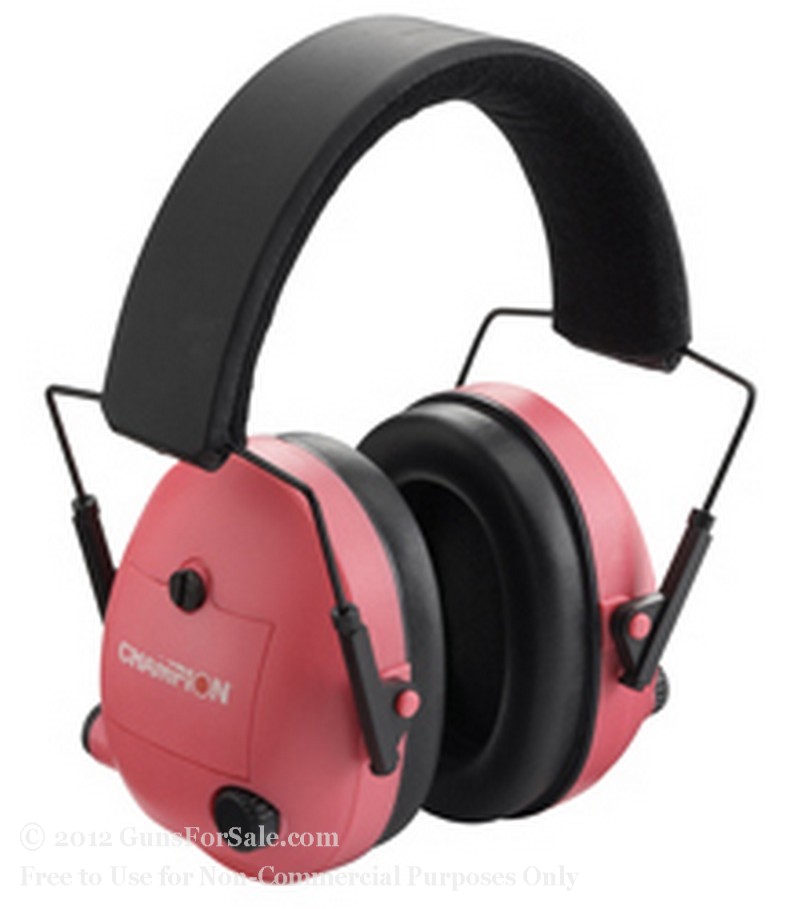 Earmuffs - Champion - Pink Electronic Earmuffs - 25 NRR - 1 Set